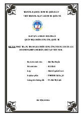 Bài tập cá nhân – Thực trạng tham gia chuỗi cung ứng toàn cầu môn Quản trị chuỗi cung ứng quốc tế | Đại học Kinh tế Quốc Dân