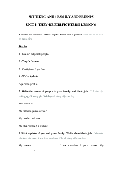 Sách bài tập Family and Friends 4 Unit 1 lesson 6