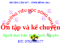 Giáo án điện tử Tiếng việt 1 bài 5 Chân trời sáng tạo: Ôn tập và kể chuyện