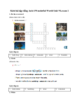 Sách bài tập tiếng Anh 4 Wonderful World Unit 9 Lesson 1