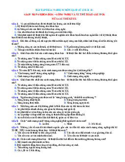 Trắc nghiệm Sử 12 bài 10 có đáp án: Cách mạng khoa học – công nghệ và xu thế toàn cầu hóa nửa sau thế kỉ XX