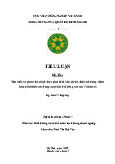 Tìm hiểu và phân tích chiến lược phát triển khu đô thị sinh thái trong chiếnlược phát triển các dòng sản phẩm bất động sản của Vinhomes tập đoàn Vingroup môn Môi trường và lợi thế cạnh tranh   | Học viện Nông nghiệp Việt Nam