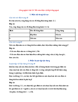 Công nghệ 6 bài 13: Nồi cơm điện và bếp hồng ngoại - Cánh Diều