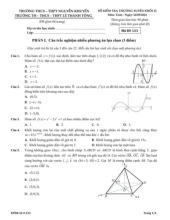 Đề kiểm tra Toán 12 năm 2024 – 2025 trường Nguyễn Khuyến & Lê Thánh Tông – TP HCM (22/09/2024)