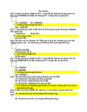 Câu hỏi và đáp án về Cấu trúc table và dữ liệu môn Tin 3 | Trường Đại học Kinh Doanh và Công Nghệ Hà Nội