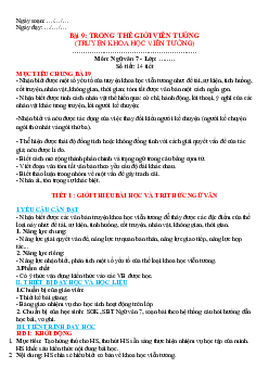 Giáo án Ngữ văn 7 Bài 9; Trong thế giới viễn tưởng sách Chân trời sáng tạo