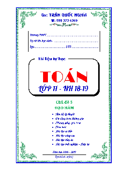 Tài liệu tự học chủ đề đạo hàm – Trần Quốc Nghĩa