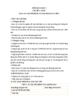 Giáo án Khoa học lớp 4 Bài 5 | Cánh diều