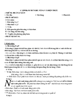 Tóm tắt lý thuyết "Cặp phạm trù khả năng và hiện thực"