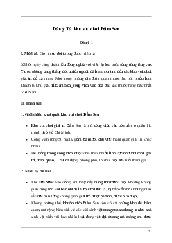 Tập làm văn lớp 5: Tả khu vui chơi giải trí Đầm sen