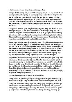 Lý thuyết môn Xã hội học đại cương về Sự thma gia phân công công việc trong gia đình