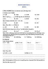 Đề ôn hè Toán 3 lên 4 - Đề 9