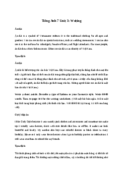 Giải Tiếng Anh 7 Unit 3: Writing | Explore English