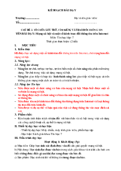Giáo án Bài 4: Mạng xã hội và một số kênh trao đổi thông tin trên internet Tin học 7 (Tiết 2) | Kết nối tri thức