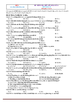 Bộ đề kiểm tra giữa học kỳ 2 môn hóa 10 năm 2020-2021 (có đáp án)