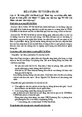 Đề cương môn Tư tưởng Hồ Chí Minh - Trường Đại học lao động -  xã hội