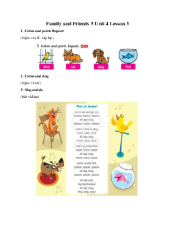 Family and Friends 3 Unit 4 Lesson 3 I like monkeys!