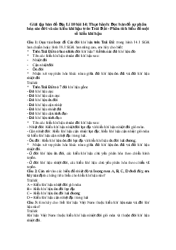 Tập bản đồ Địa lý lớp 10 bài 14: Thực hành: Đọc bản đồ sự phân hóa các đới và các kiểu khí hậu trên Trái Đất - Phân tích biểu đồ một số kiểu khí hậu