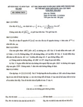 Đề chọn đội tuyển thi HSG QG môn Toán THPT năm 2024 – 2025 sở GD&ĐT Hà Nội