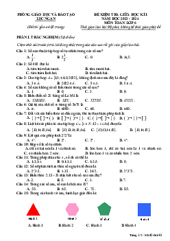Đề giữa học kì 1 Toán 6 năm 2023 – 2024 phòng GD&ĐT Lục Ngạn – Bắc Giang