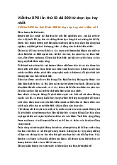 Viết thư UPU lần thứ 53 dài 800 từ chọn lọc hay nhất