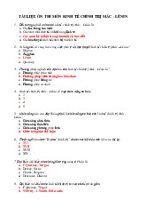 270 câu trắc nghiệm kinh tế chính trị Mác - Lênin