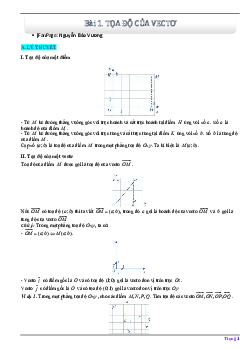 Bài tập phương pháp toạ độ trong mặt phẳng Toán 10 Cánh Diều