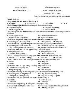 Đề thi học kì 1 môn Lịch sử - Địa lí 6 năm 2023 - 2024 sách Cánh diều | đề 2