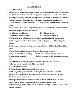 Đề luyện Đội tuyển dự thi học sinh giỏi Quốc gia THPT (có đáp án) - Assorted Test 13