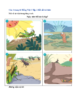 Giải SGK Tiếng Việt 3 trang 64 Bài 15: Ngày như thế nào là đẹp? - Nói và nghe | Kết nối tri thức