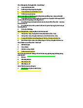 Đáp án 100 câu hỏi trắc nghiệm Triết học Mác - Lênin Chương 1