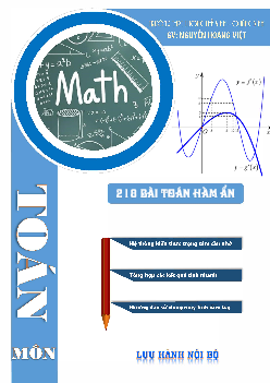 Tuyển chọn 218 bài toán trắc nghiệm hàm ẩn có đáp án và lời giải chi tiết Toán 12