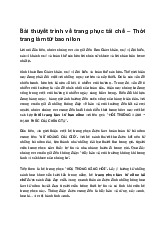 Bài Thuyết Trình Về Trang Phục Tái Chế | Đại học Sư phạm Kỹ thuật Thành phố Hồ Chí Minh