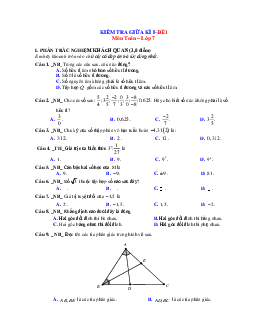 Bộ đề kiểm tra giữa kỳ I toán lớp năm 2023-2024 (có đáp án chi tiết)