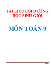 Tài Liệu Bồi Dưỡng HSG Toán 9 Cả Năm