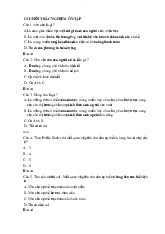 Câu hỏi Trắc nghiệm Ôn tập Marketing cơ bản môn Marketing | Trường Đại Học Nha Trang