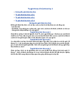 Viết Đoạn văn giới thiệu bản thân - Tập làm văn lớp 3 Chân trời sáng tạo