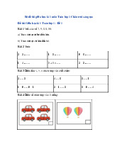 TOP 3 đề thi giữa kỳ học kỳ 1 môn Toán lớp 1 năm học 2024 - 2025 | Bộ sách Chân trời sáng tạo