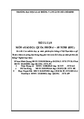 TIỂU LUẬN GIỮA KỲ GDQP-HP2: ĐÈ NẶNG AN NINH PHI TRUYỀN THỐNG Ở VIỆT NAM. Môn Giáo dục quốc phòng an ninh (GDQP) | Trường Đại học Giao thông Vận tải.