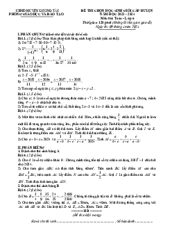 Đề thi học sinh giỏi Toán 6 năm 2023 – 2024 phòng GD&ĐT Lương Tài – Bắc Ninh