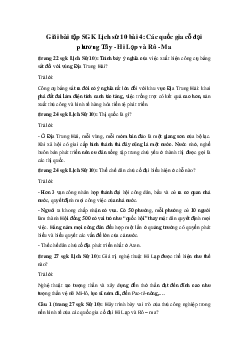 Giải bài tập SGK Lịch sử 10 bài 4: Các quốc gia cổ đại phương Tây - Hi Lạp và Rô - Ma