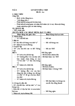 Bài 11 | Giáo án Tiếng Việt 1 | Kết nối tri thức với cuộc sống (Cả năm)