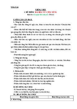 Bài 11: Chuyện bên của sổ - Tiết 1+2 | Giáo án Tiếng Việt 3 | Kết nối tri thức