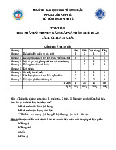 Lý thuyết xác suất và thống kê toán | Câu hỏi tham khảo môn toán kinh tế