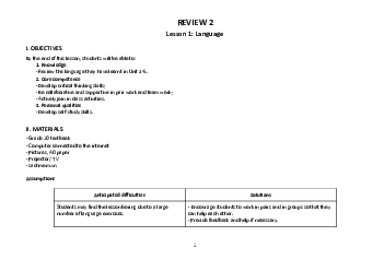 Giáo án Tiếng Anh 10 sách Kết nối tri thức với cuộc sống (Cả năm) | Review 2