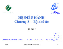 Chương 8 : Bộ nhớ ảo | Bài giảng Hệ điều hành