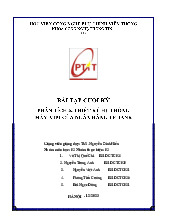 Bài tập cuối kỳ - Phân tích & thiết kế hệ thống ATM môn Phân tích thiết kế hệ thống | Học viện Công Nghệ Bưu Chính Viễn Thông
