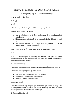 Đề cương ôn tập thi học kỳ 1 môn Ngữ Văn 7