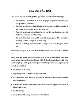 Câu hỏi ôn tập học phần Quản trị hành chính văn phòng