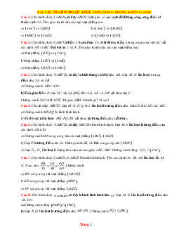 TOP 9 bài tập Toán 11 Chương 4: Quan hệ song song trong không gian